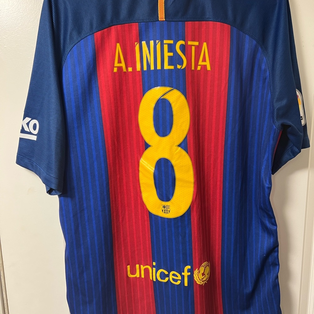 Nike FC Barcelona 2017 Andres Iniesta Jersey